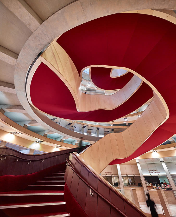 View up through staircase, Theatre Royal Glasgow.